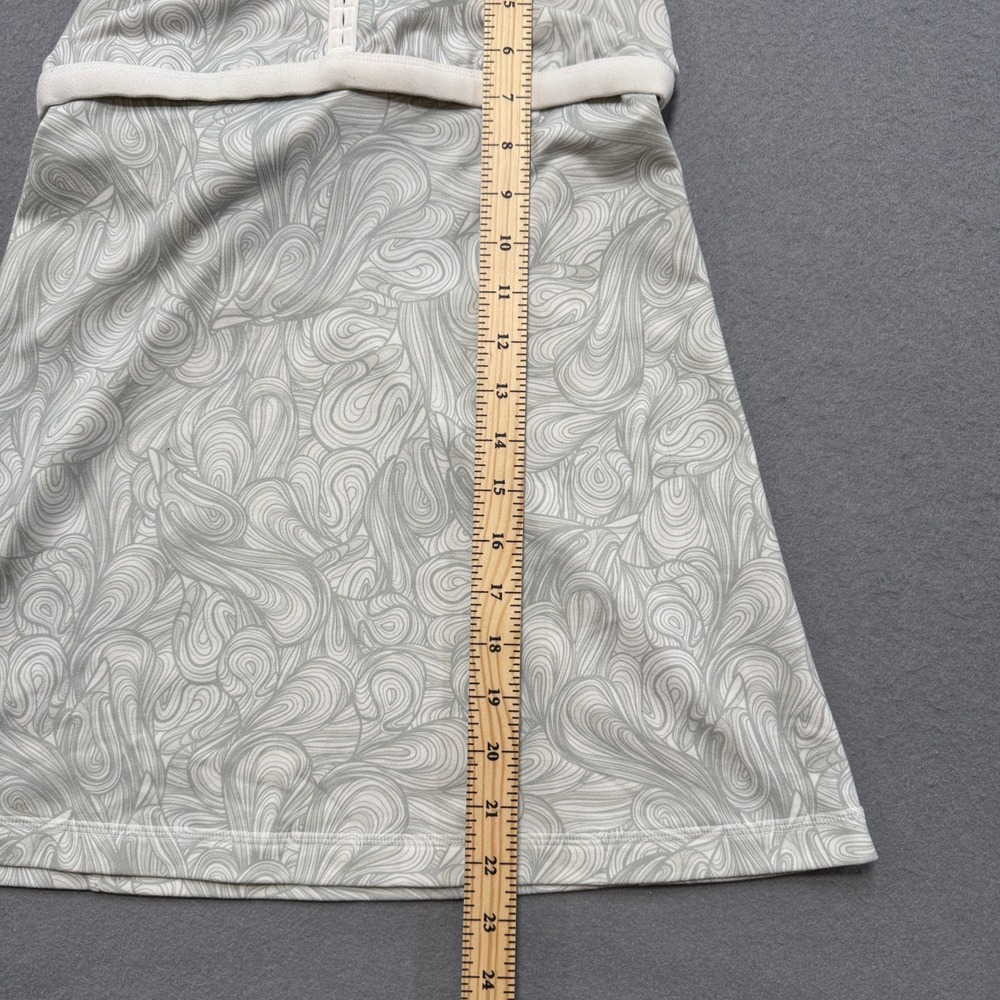 Lululemon Halter Top Women's 4 Gray White Swirl Print Built-in Bra Yoga Workout - Picture 3 of 7